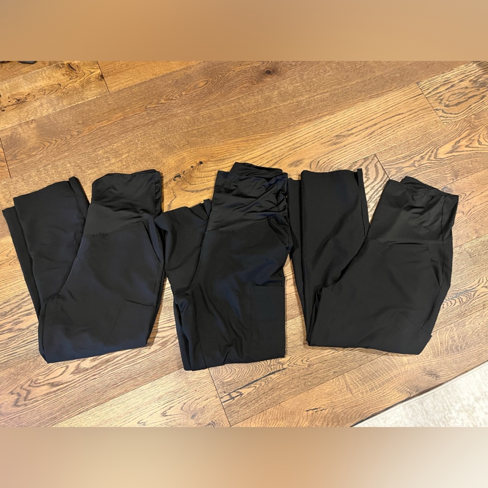 Black Maternity Scrub Pants